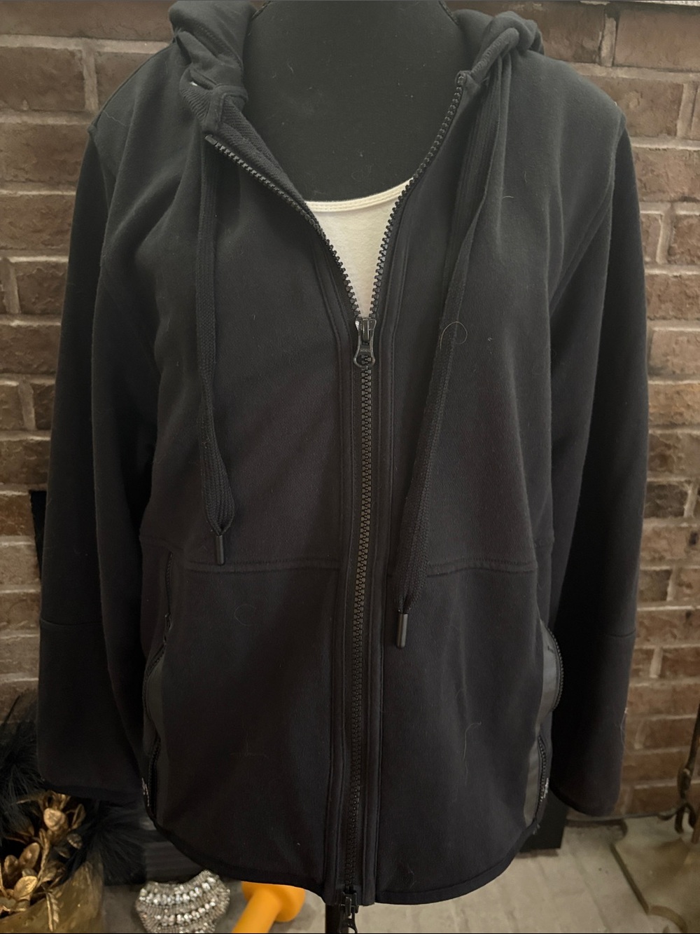 Stella McCartney Black Men's Lightweight Zip Hoodie Jacket
